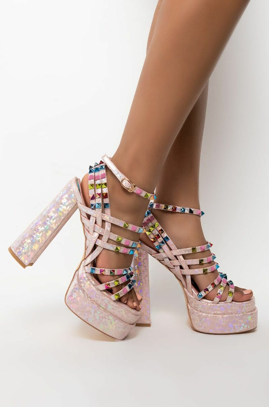 Shoes * | Azalea Wang Sugar High Chunky Sandal In Pink