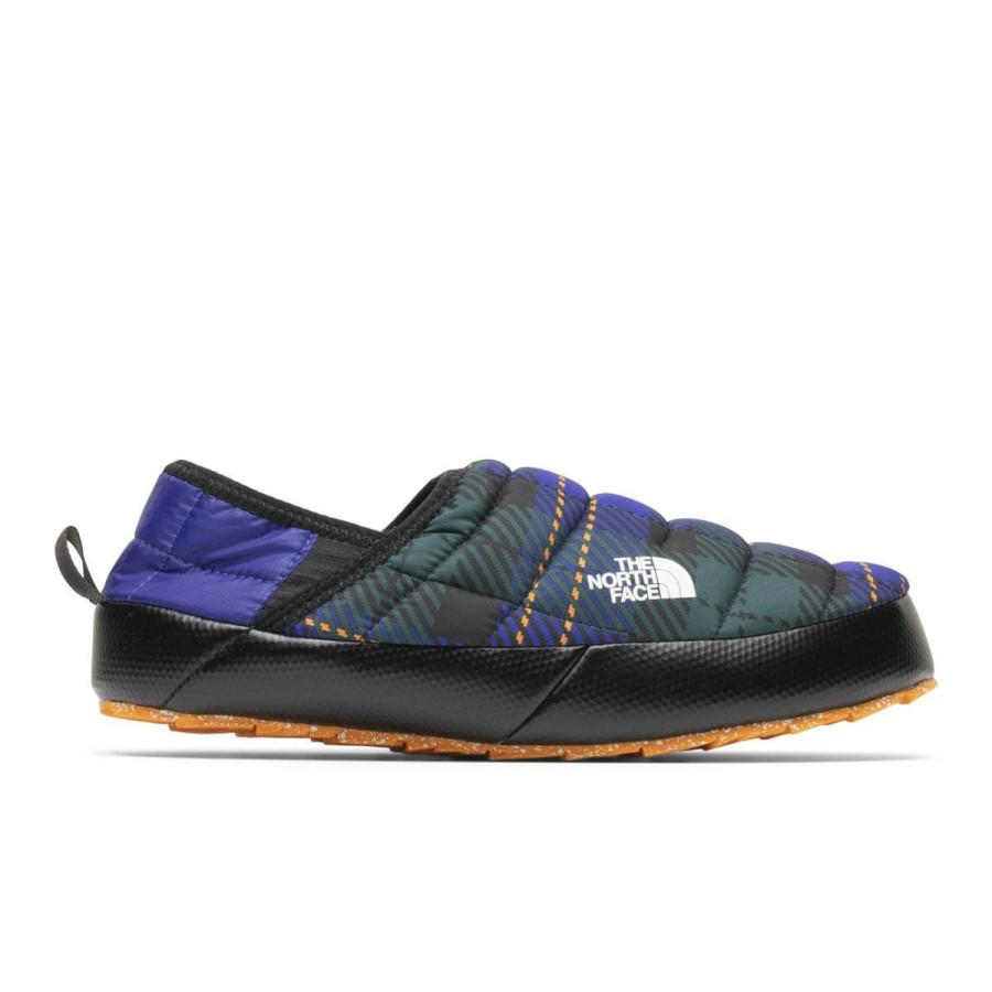 Women'S & Unisex * | The North Face Women'S Thermoball Traction Mule V Green Plaid Print/Blue