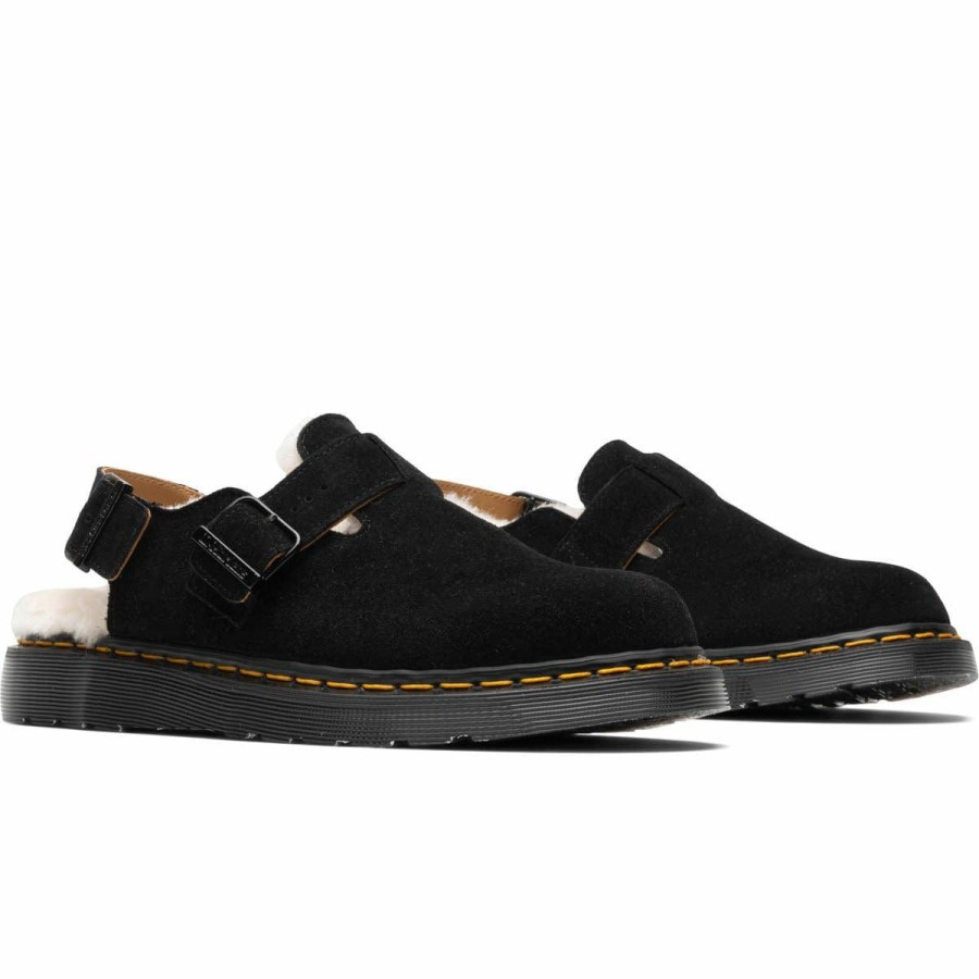 Footwear * | Dr. Martens Jorge Made In England Shearling Mule Black