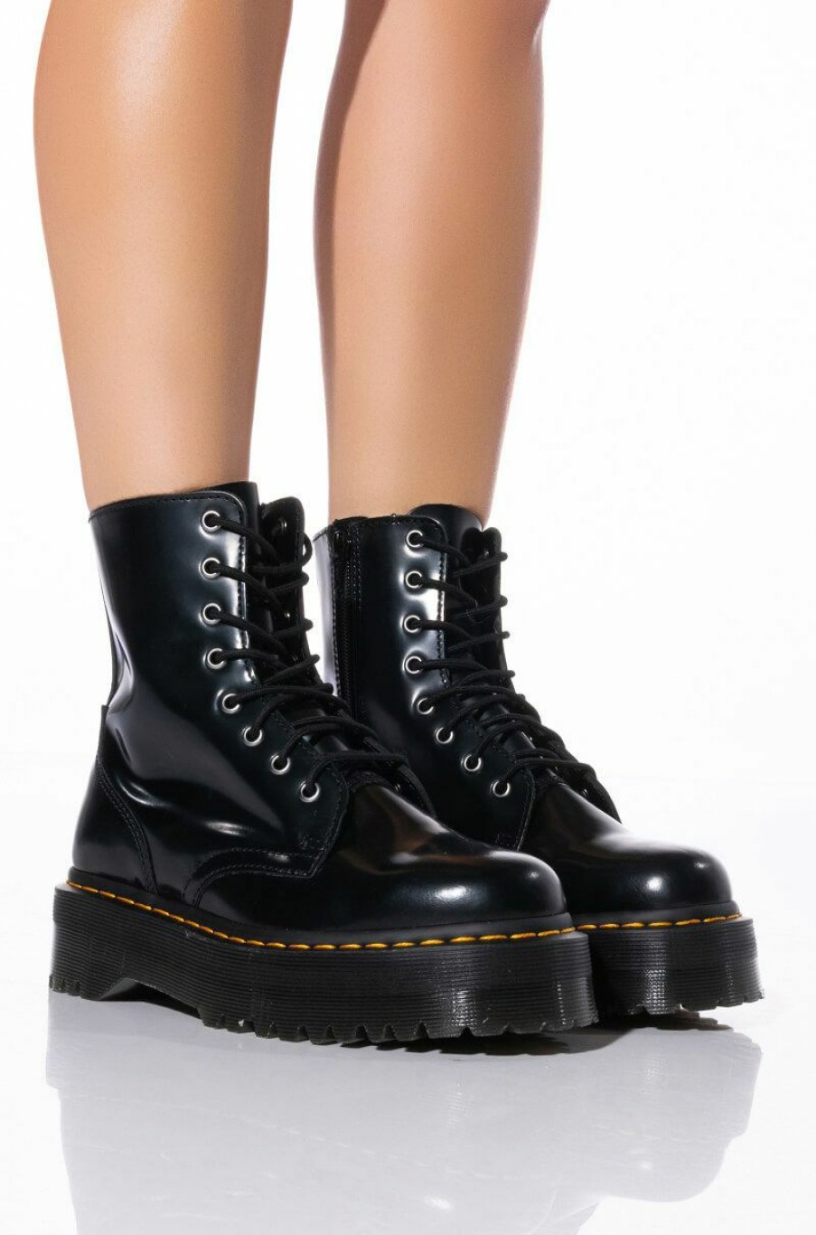 Shoes * | Dr Marten Jadon Polished Smooth Bootie Black