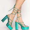 Shoes * | Azalea Wang Push Your Limit Chunky Sandal In Green