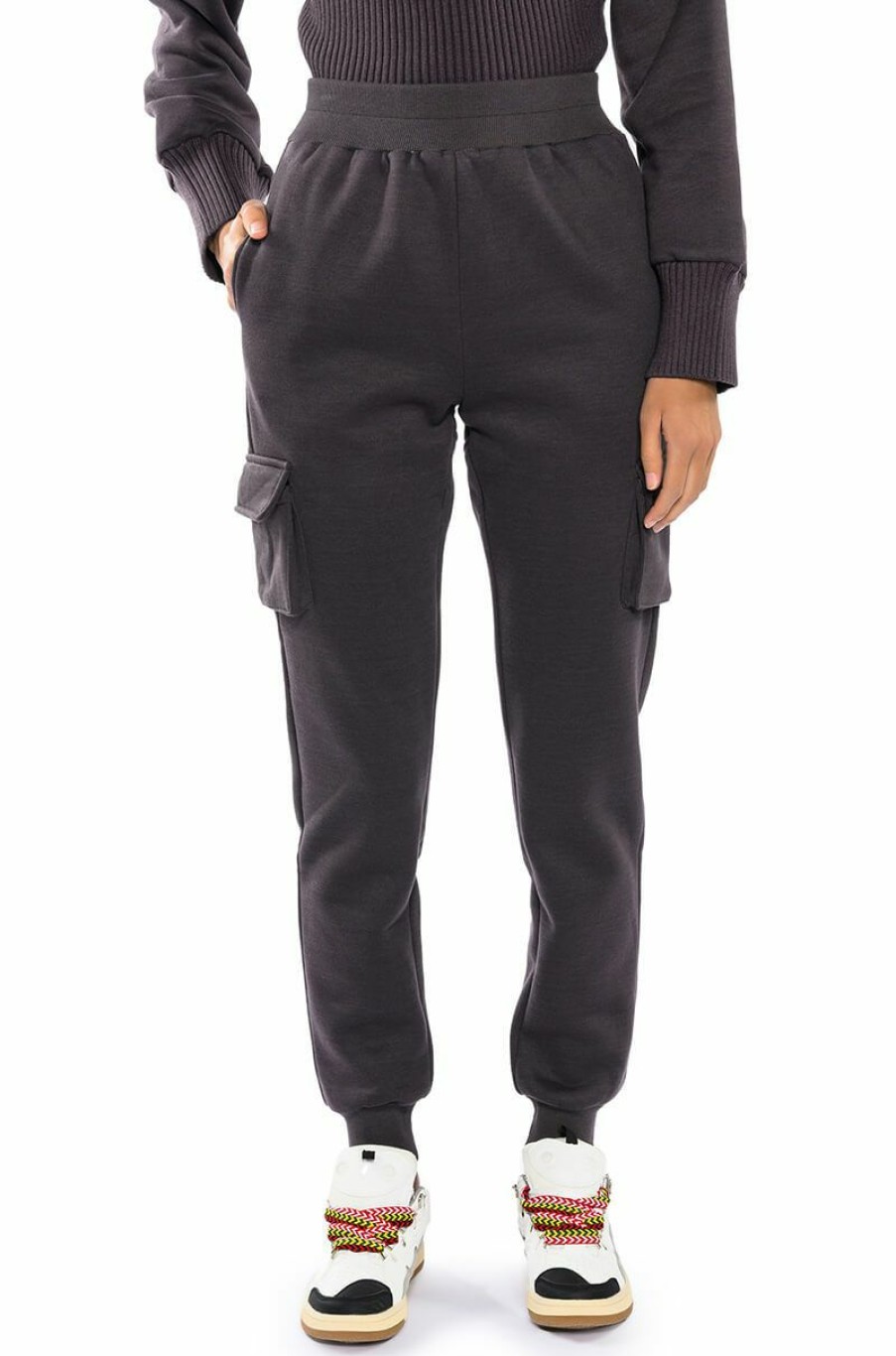 Bottoms * | Carbon Lux Sweatpant Charcoal Grey