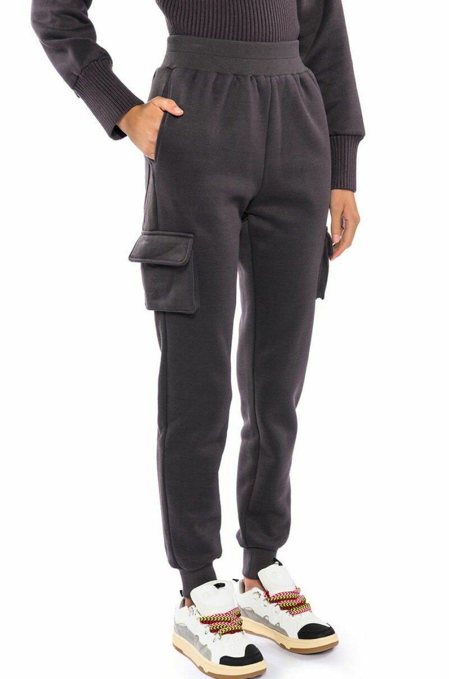 Bottoms * | Carbon Lux Sweatpant Charcoal Grey