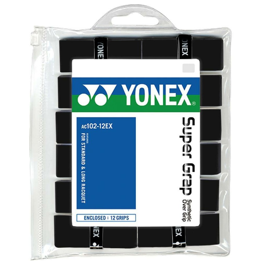 Overgrips * | Yonex Super Grap Overgrip 12 Pack Black