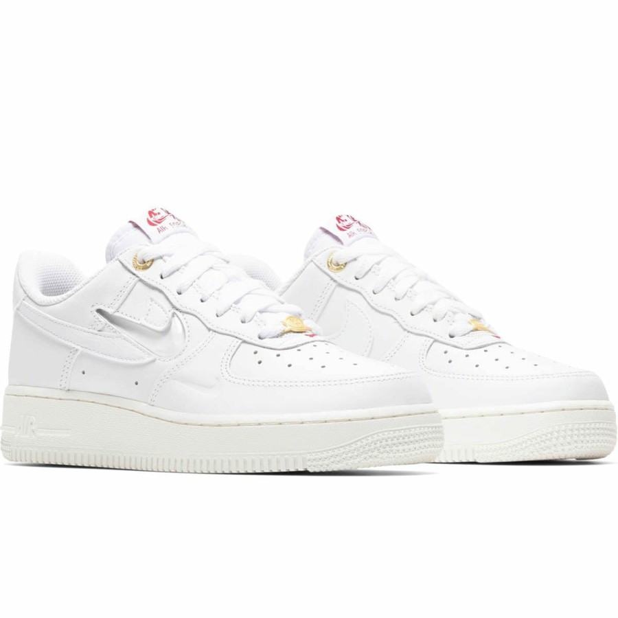 Women'S & Unisex * | Nike Women'S Air Force 1 '07 Prm White/White-Sail-Team Red [100]