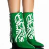 Shoes * | Azalea Wang Esperanza Western Bootie In Green