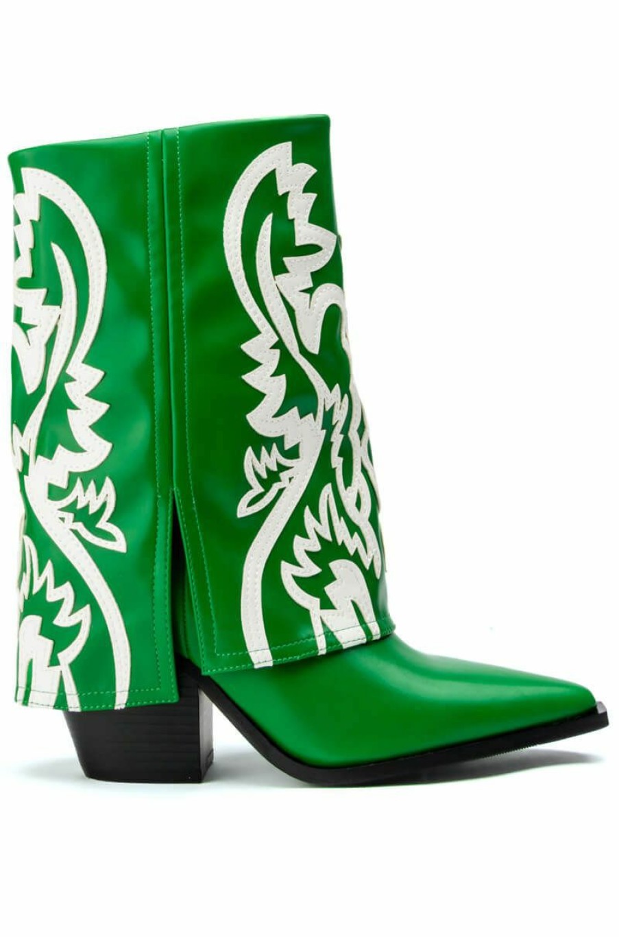 Shoes * | Azalea Wang Esperanza Western Bootie In Green