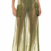 Bottoms * | Sage Wide Leg Trouser Green