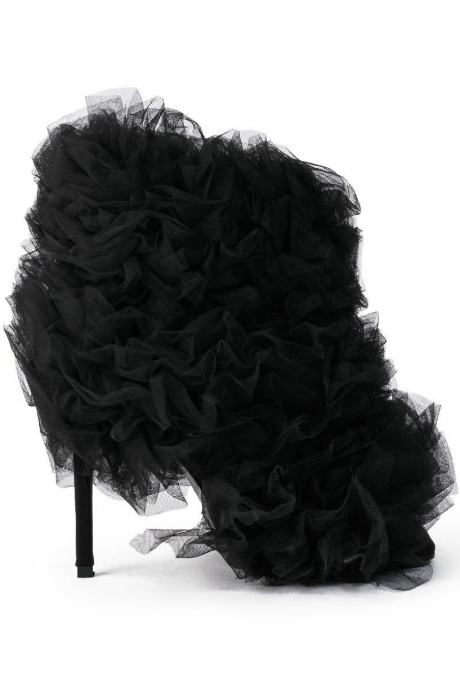 Shoes * | Azalea Wang Tutu Tulle Stiletto Bootie In Black