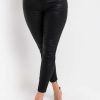 Bottoms * | On Duty Vegan Leather High Rise Skinny Pants Black