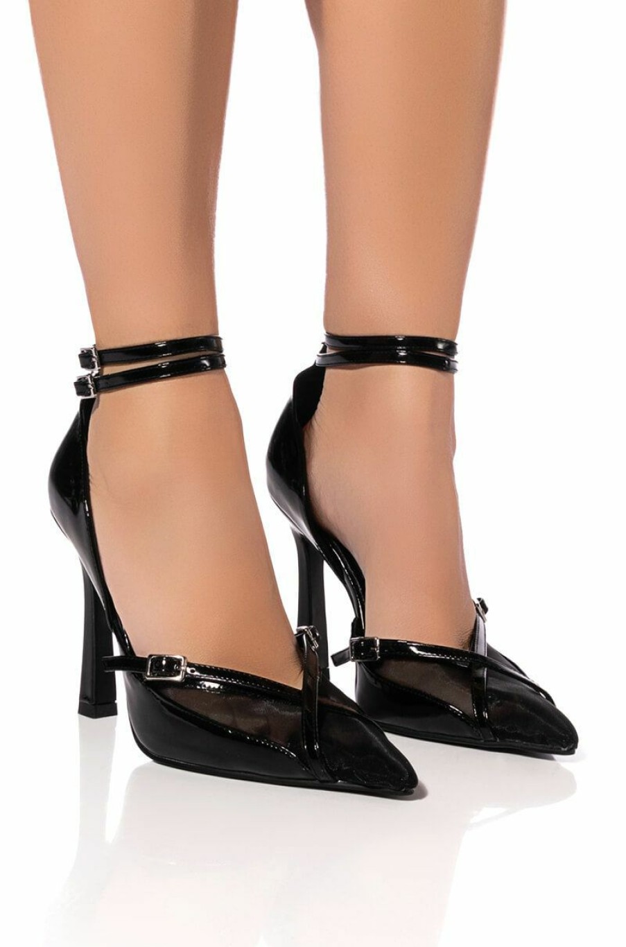 Shoes * | Azalea Wang Sasha Buckle Strap Pump In Black