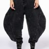 Bottoms * | New You Abstract Volume Denim Pant Black Denim