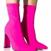 Shoes * | Azalea Wang Moscato Neoprene Bootie In Pink