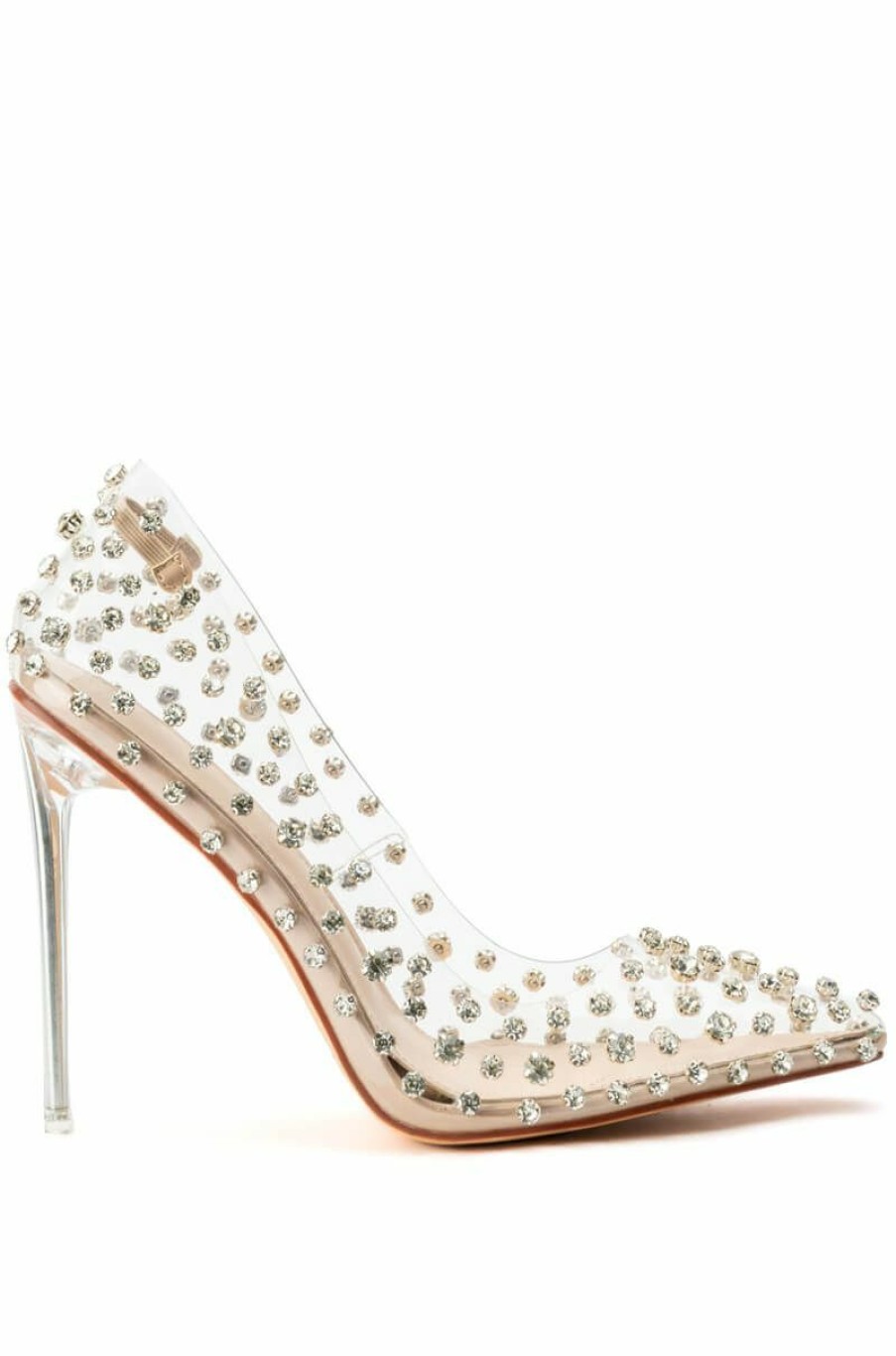 Shoes * | Azalea Wang Let'S Go Girls Bling Stiletto Pump In Nude