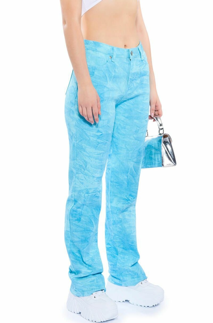 Bottoms * | Up In The Clouds High Rise Relaxed Fit Jeans Blue