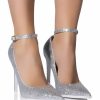 Shoes * | Azalea Wang As You Wish Embellished Pump In Silver