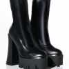 Shoes * | Azalea Wang Tati Chunky Boot In Black