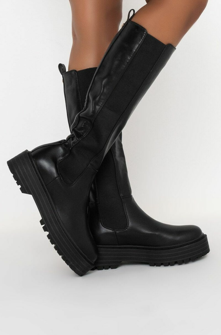 Shoes * | Azalea Wang Can'T Rain On Me Flatform Boot In Black