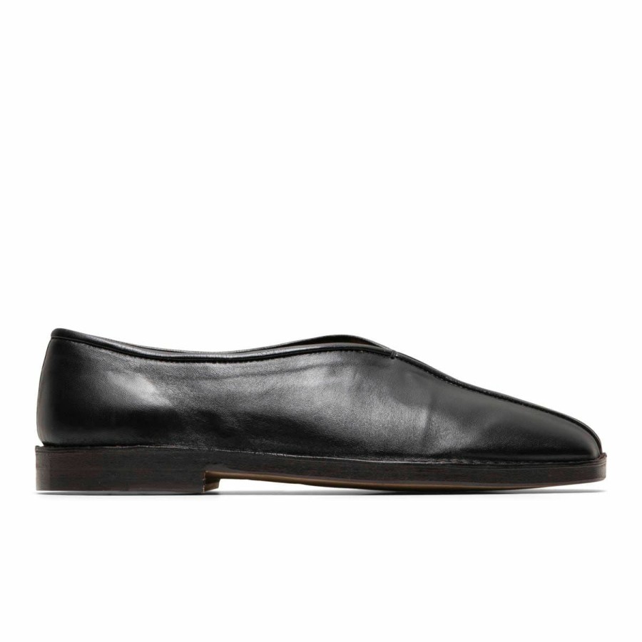 Footwear * | Lemaire Flat Piped Slippers Black