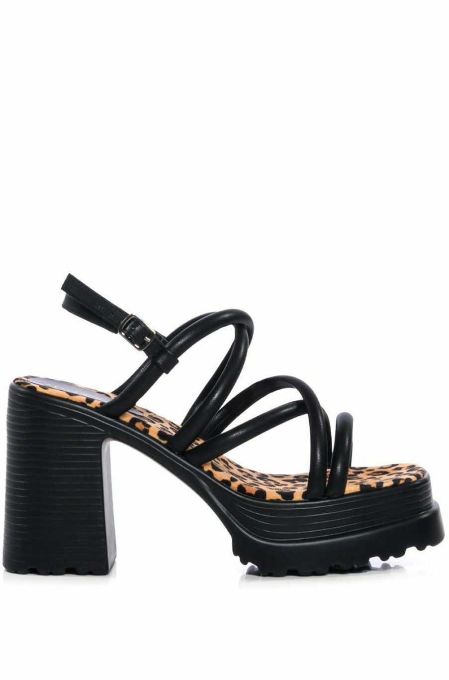 Shoes * | Azalea Wang Savino Chunky Sandal Black