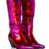 Shoes * | Azalea Wang Mazie Chunky Western Boot In Pink