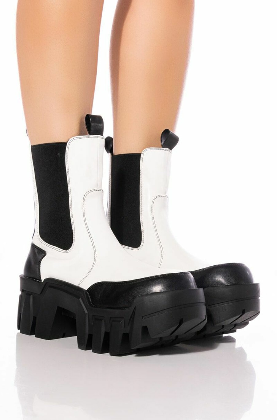 Shoes * | Azalea Wang Kelianna Chunky Boot In White