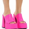 Shoes * | Azalea Wang Sheba Chunky Mule In Pink Fuchsia