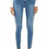 Bottoms * | Felling Like A Star High Rise Rhinestone Skinny Jeans Medium Blue Denim