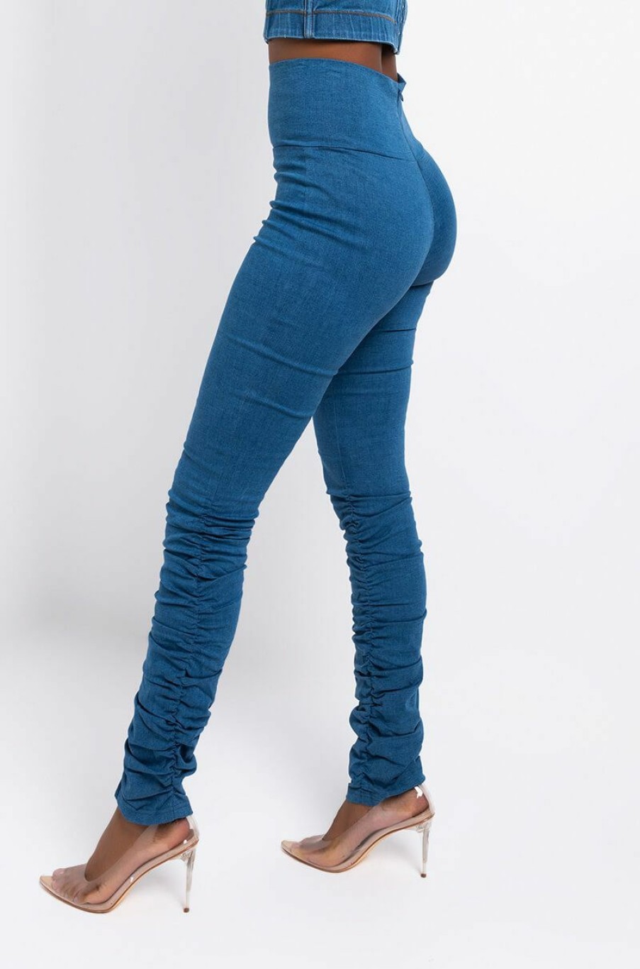 Bottoms * | X.O High Rise Stacked Denim