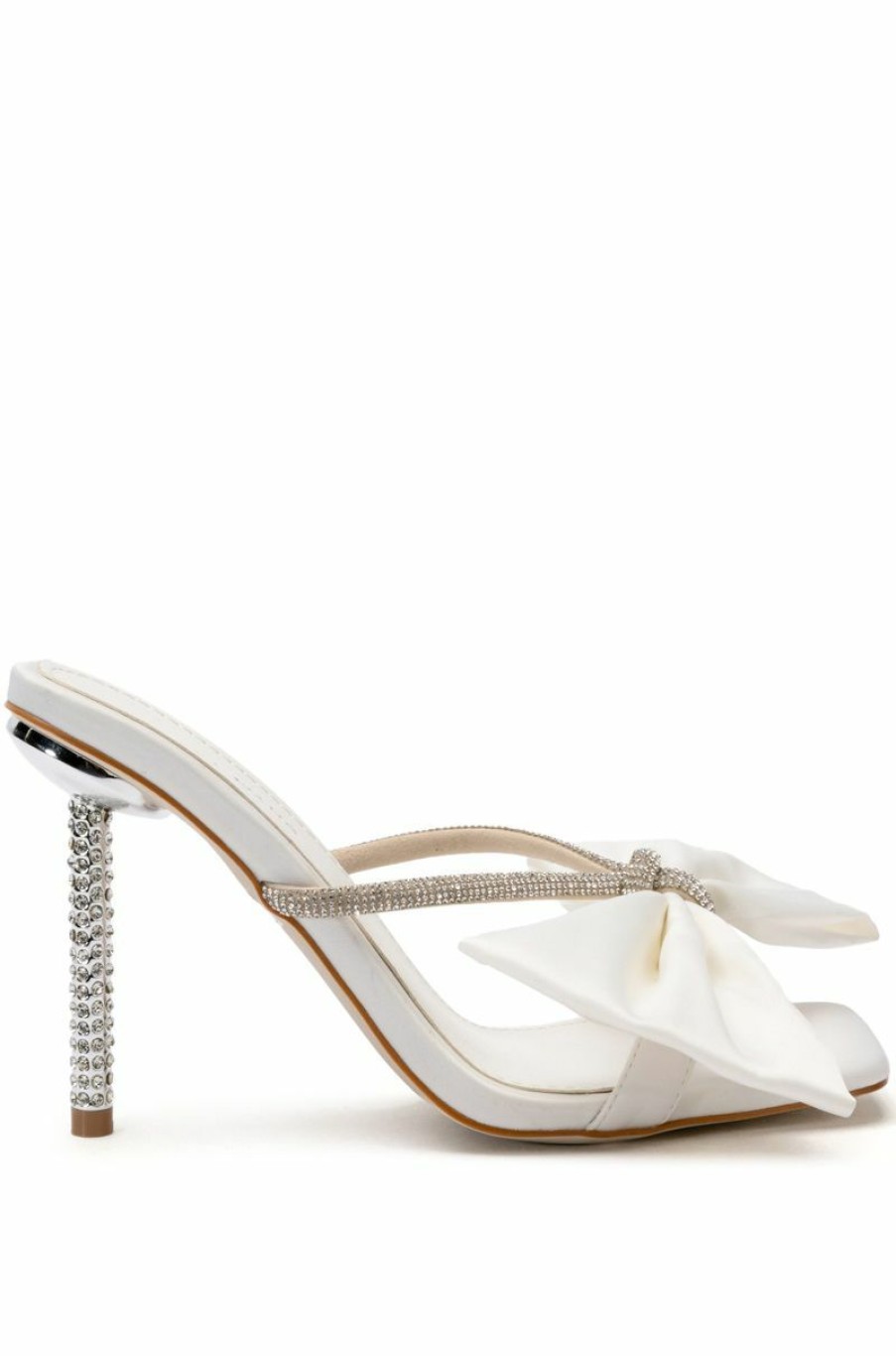 Shoes * | Azalea Wang Tatum Stiletto Mule Pump In White