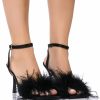 Shoes * | Azalea Wang Lucinda Feather Sandal Black