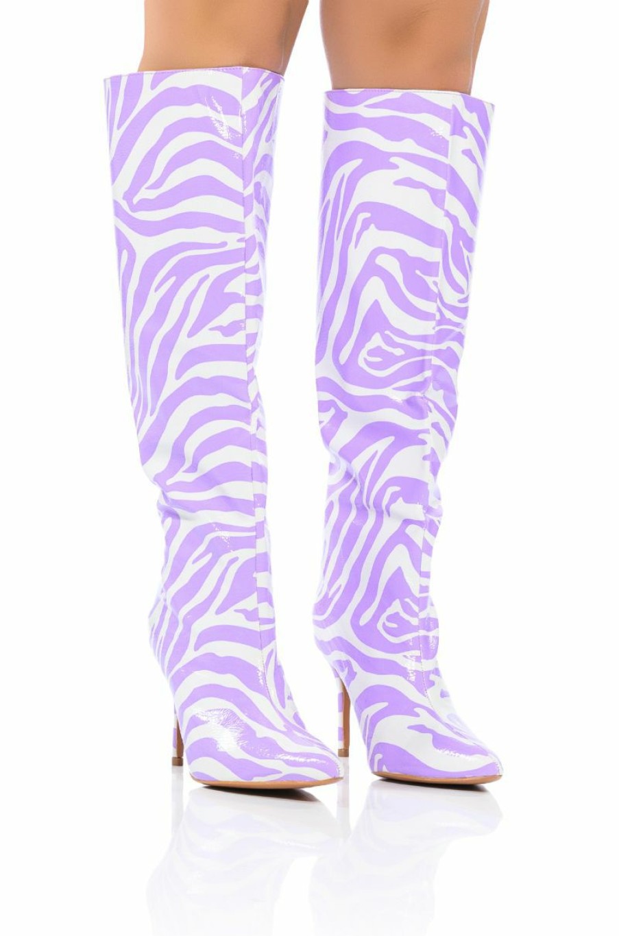 Shoes * | Azalea Wang Schroeter Stiletto Boot In Purple