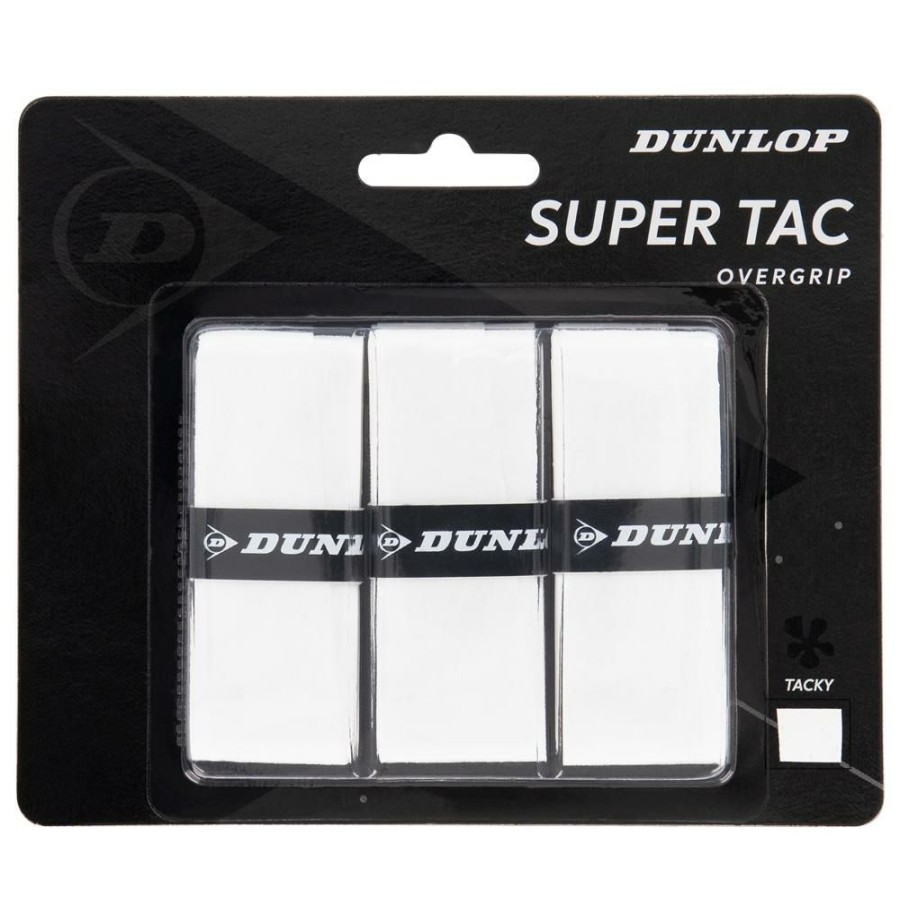 Overgrips * | Dunlop Super Tac Overgrip 3 Pack White