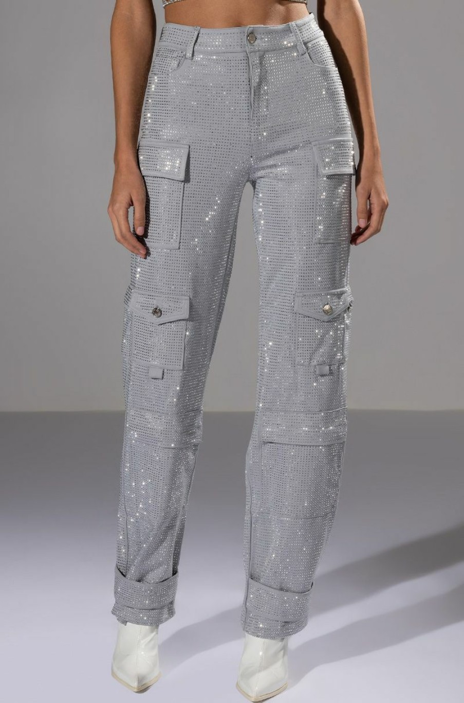 Bottoms * | Ammo Bonne Soiree Rhinestone Cargo Pants