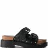 Shoes * | Slow Motion Flat Sandal In Black