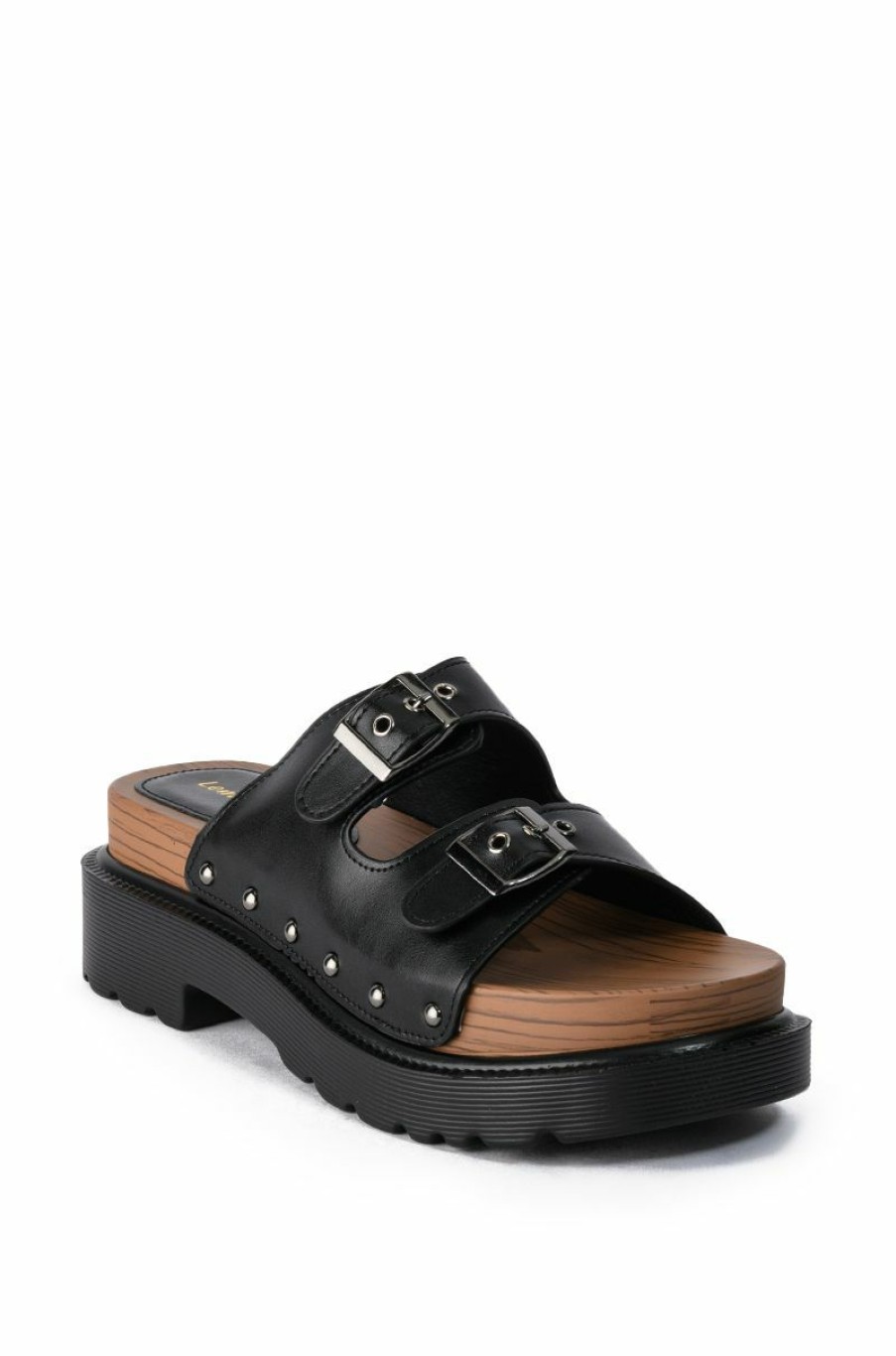 Shoes * | Slow Motion Flat Sandal In Black