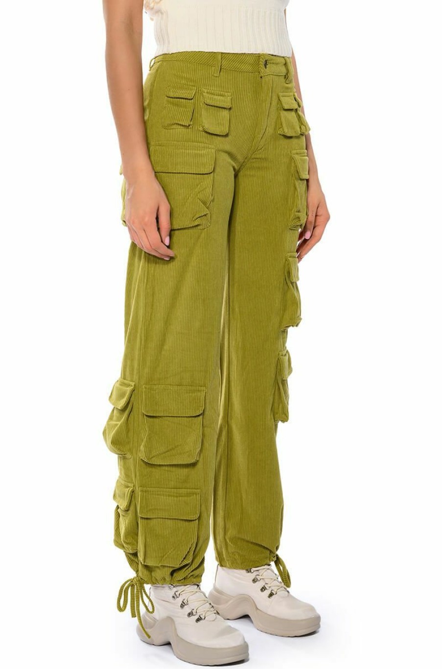 Bottoms * | Blakely Wide Leg Cargo Pant Green