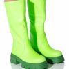 Shoes * | Azalea Wang My All Faux Leather Boot In Green