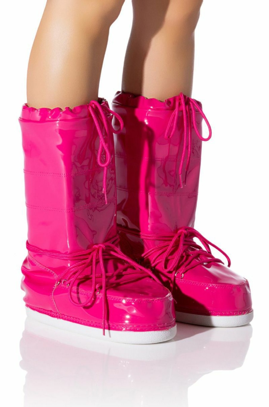 Shoes * | Snowbell Patent Cold Weather Boot In Pink