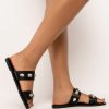 Shoes * | Azalea Wang Do It Right Flat Sandal In Black