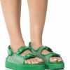 Shoes * | Corta Embellished Flat Sandal In Green