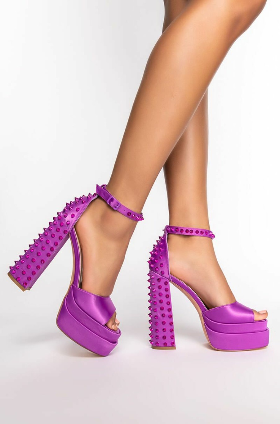 Shoes * | Azalea Wang Rock My World Sandal In Purple