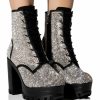 Shoes * | New Story Rhinestone Lace Up Bootie Black