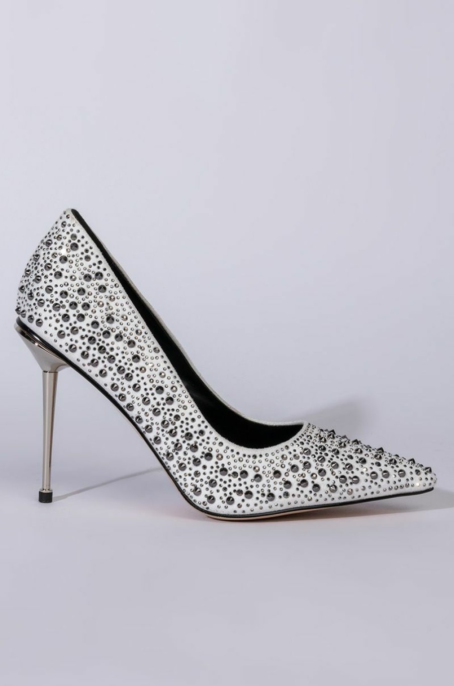 Shoes * | Azalea Wang Glitch In The System Stiletto Pump In White