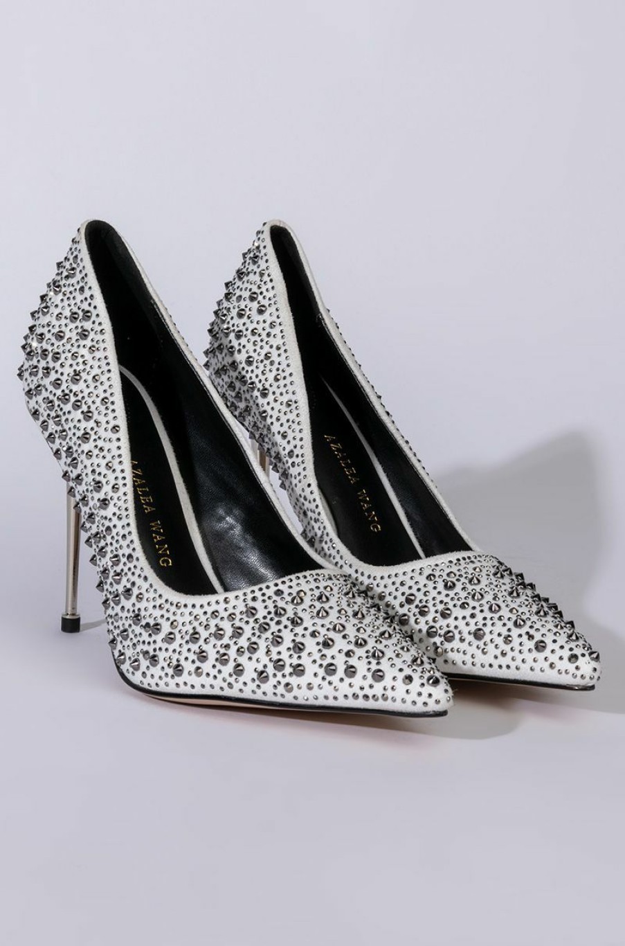 Shoes * | Azalea Wang Glitch In The System Stiletto Pump In White