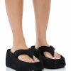 Shoes * | Veronica Basic Flatform Flip Flop Sandal In Black