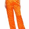 Bottoms * | Cozy Mode Quilted Satin Breakaway Jogger Orange