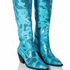 Shoes * | Azalea Wang My Sweetheart Sequin Embellished Boot In Blue