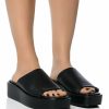 Shoes * | Azalea Wang Dionora Flatform Sandal In Black