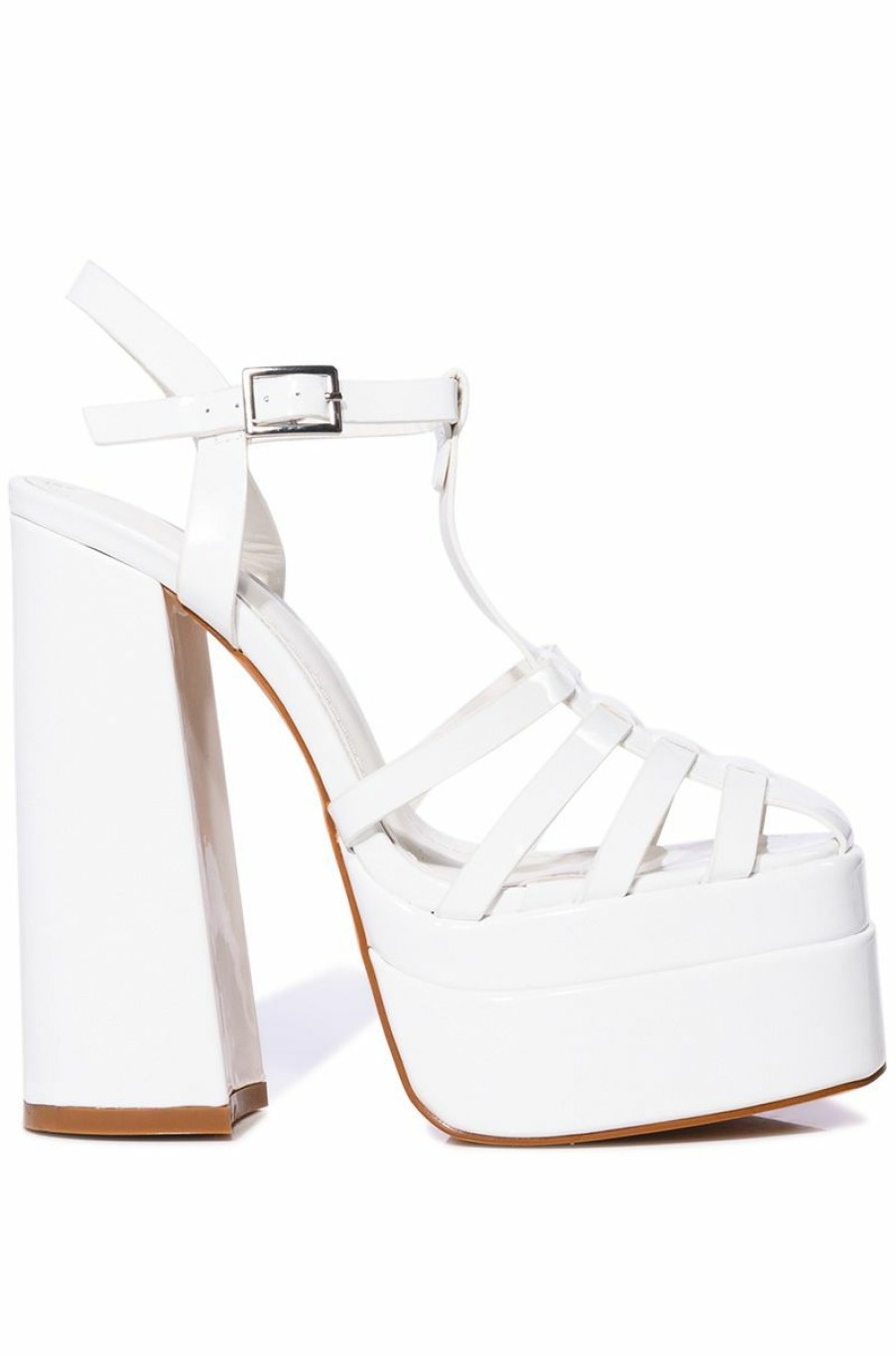 Shoes * | Azalea Wang Danica Platform Pump White